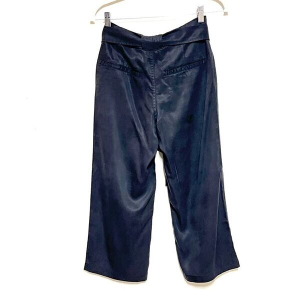 NWT Fat Face Exmouth Mina Tencel Black Belted Crop Pants Sz 2 - Picture 7 of 10